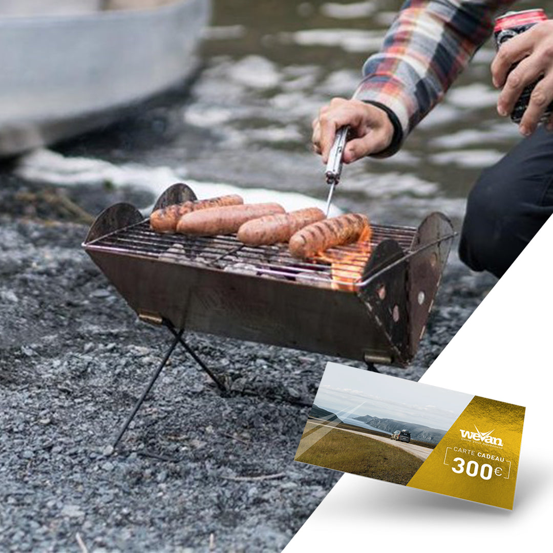 Pack Carte Cadeau 300 € + 1 accessoire Vanlife au choix